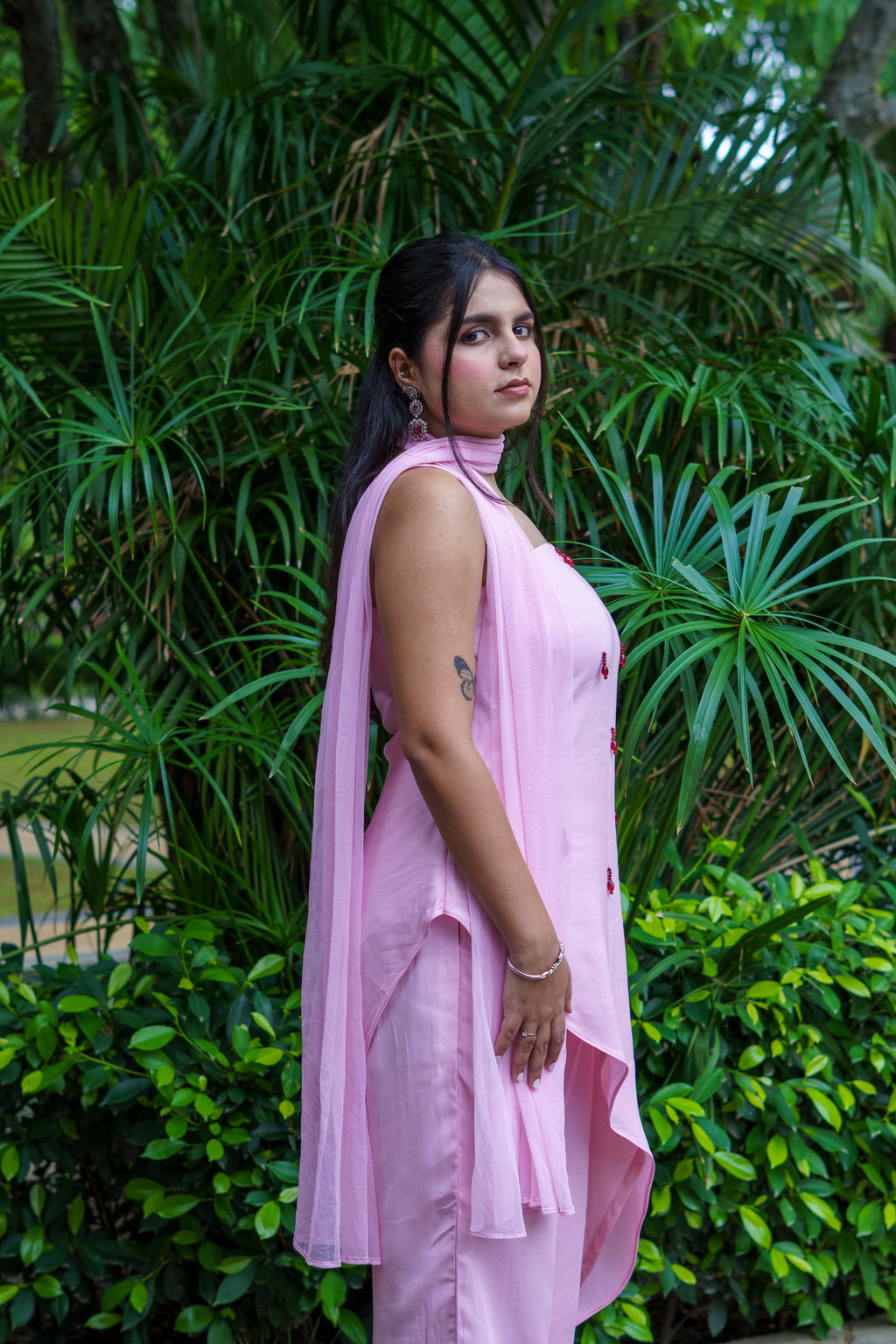 Shigona – Blush Crystal Embellished Suit Set